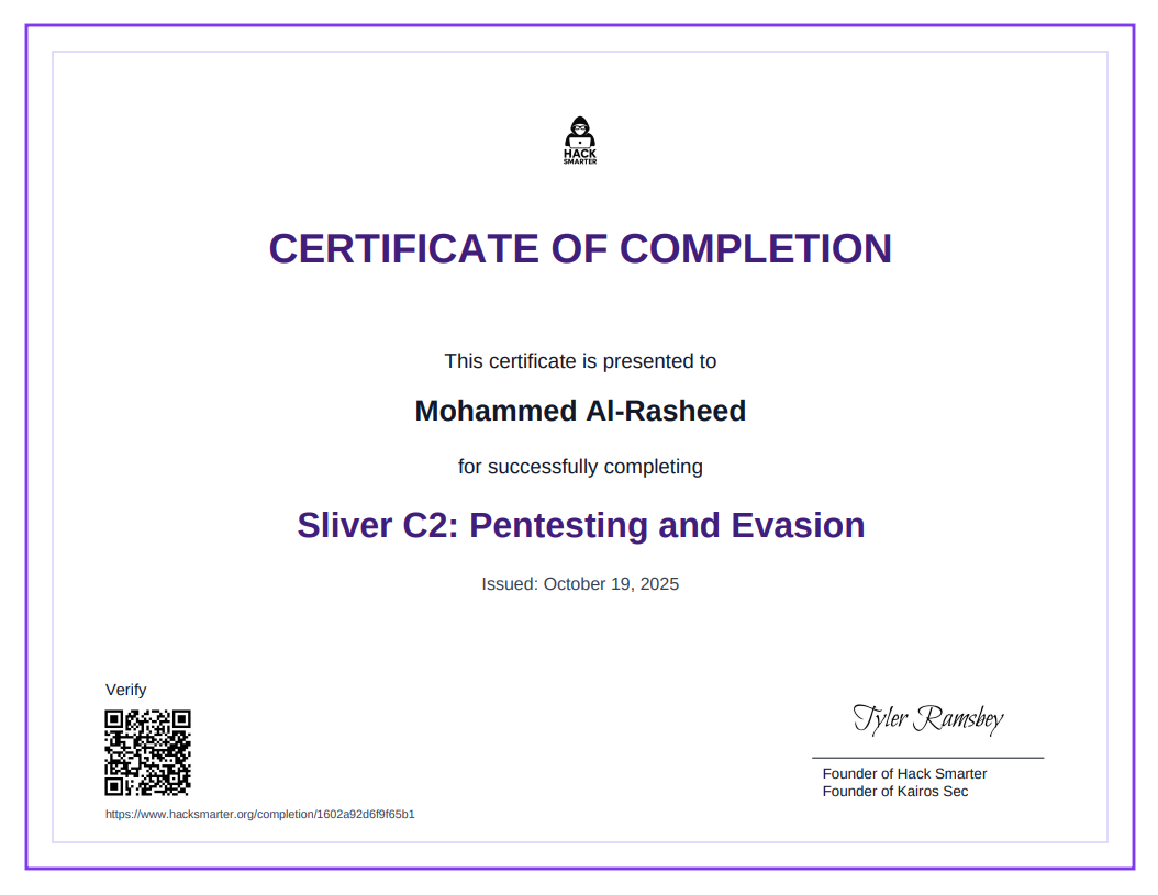 Silver C2 certificate